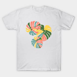 Monstera Leaf - Brights T-Shirt